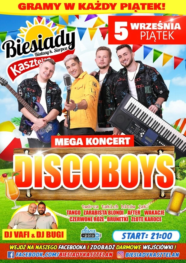 Discoboys rozgrzeją Biesiady w Białasach! Wyjątkowy koncert już dziś 5 września! 