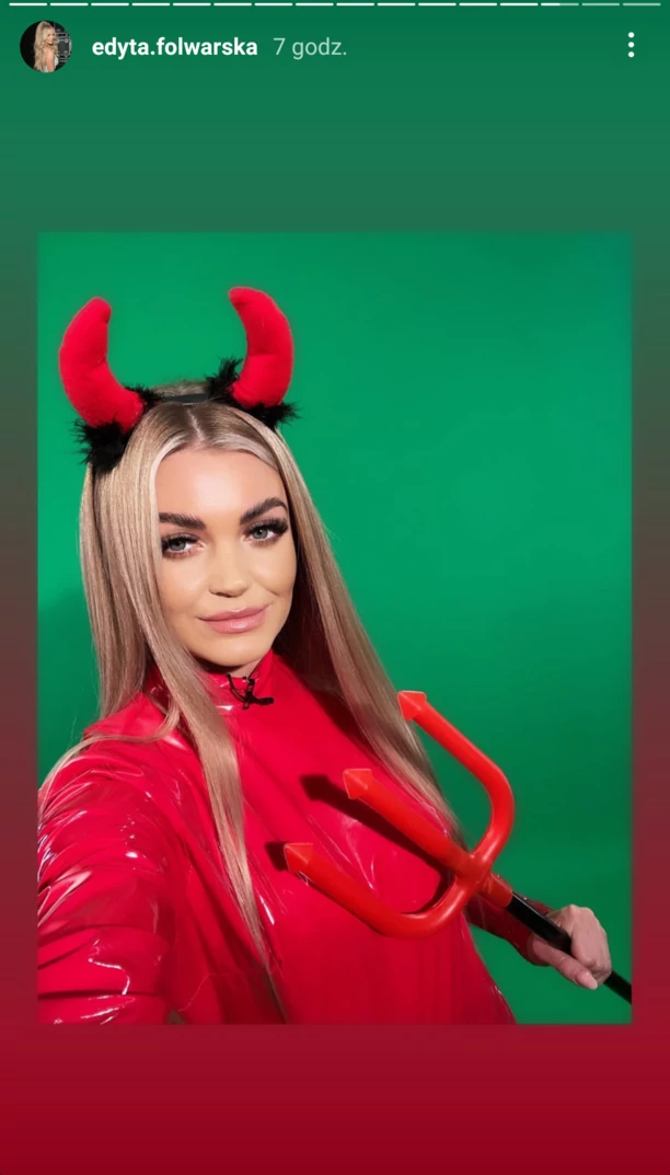Gorące kadry! Edyta Folwarska kusi w lateksowym stroju niegrzecznej diablicy! Co na to fani gwiazdy disco polo?! 