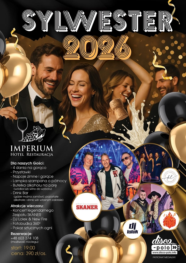 Sylwester 2026 w Imperium z legendarnym zespołem Skaner