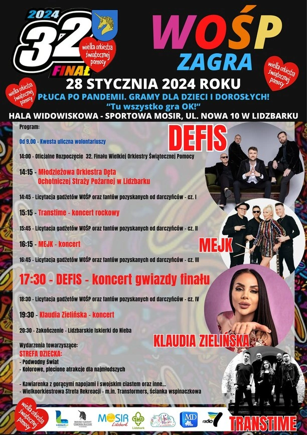 Wielki Finał WOŚP w Rytmie Disco Polo w Lidzbarku. Już 28 stycznia na scenie Defis, Mejk oraz Klaudia Zielińska