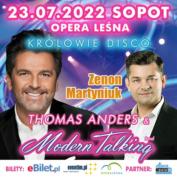 To już dziś! W Operze Leśnej wystąpią „Królowie Disco„! Zenon Martyniuk i Modern Taliking!