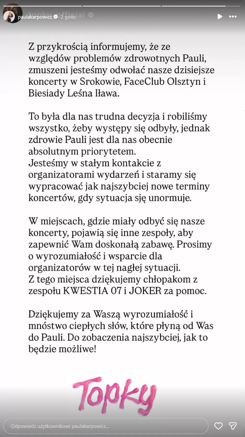 PILNE! Paula Karpowicz-Zimecka z Topky pod kroplówką. To, co napisała, zmroziło fanów disco polo
