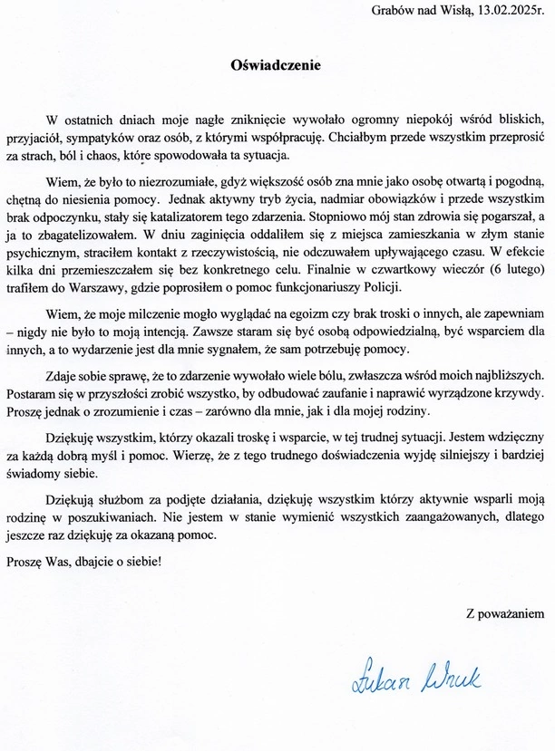 Muzyk disco polo Łukasz Wnuk nagle zaginął. Po kilku dniach wyznał szokującą prawdę
