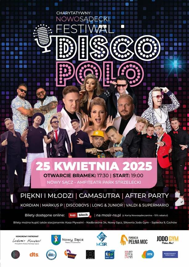 Największy Festiwal Disco Polo w Nowym Sączu! Gwiazdy, które kochasz, zagrają już 25 kwietnia 2025 roku