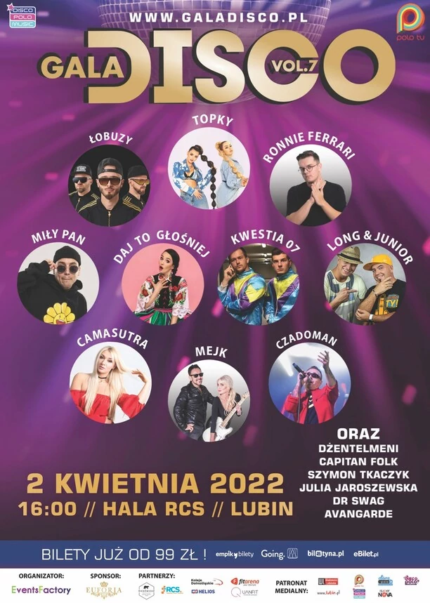 Już DZISIAJ: Gala Disco Vol.7 w Lubinie! Lista wykonawców, bilety, transmisja live!