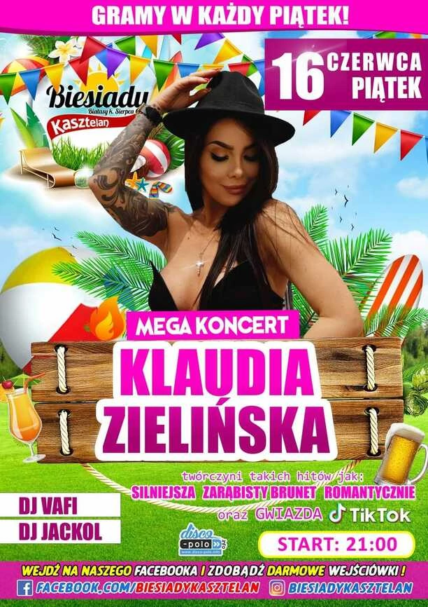 Klaudia Zielińska zagra już 16 czerwca w piątek w Biesiadach Kasztelan