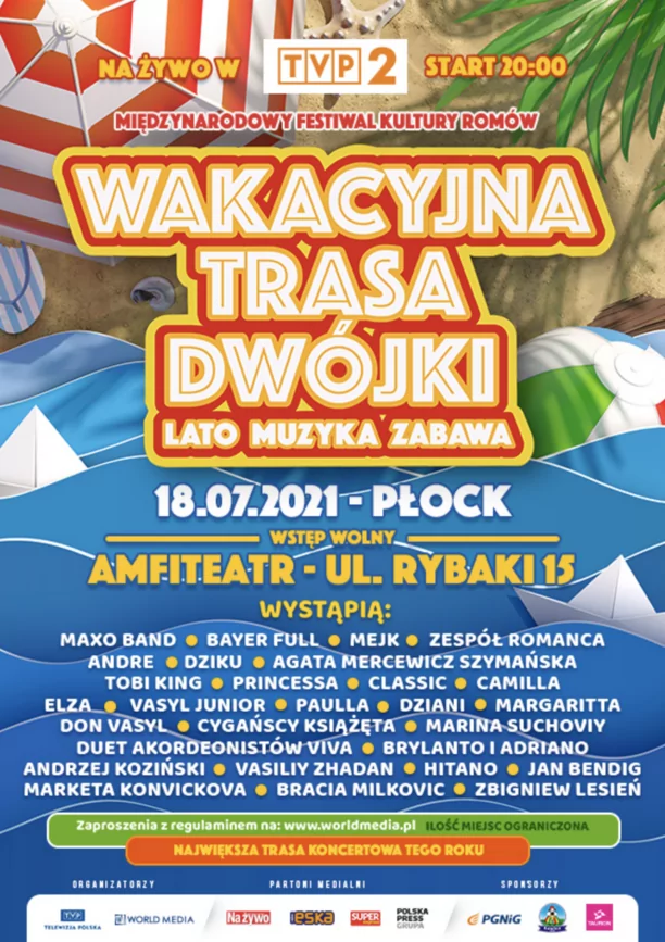 Już dziś gwiazdy disco polo oraz muzyki cygańskiej w Płocki na Wakacyjnej Trasie Dwójki! Lista wykonawców, transmisja live!