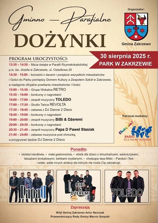 Gminno-Parafialne Dożynki w Zakrzewie 2025