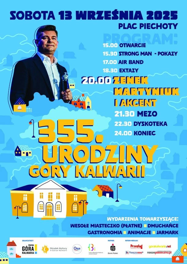 355. urodziny Góry Kalwarii z koncertem Zenka Martyniuka i zespołu Extazy na Placu Piechoty