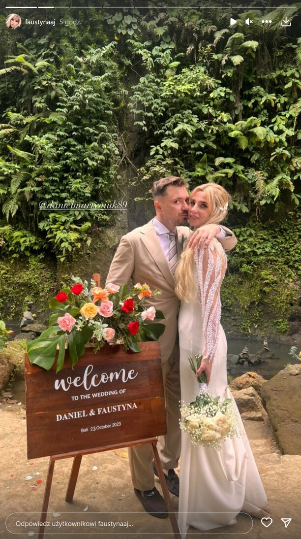 Daniel Martyniuk i Faustyna Jamiołkowska wzięli ślub na Bali! Zobaczcie egzotyczne zdjęcia!