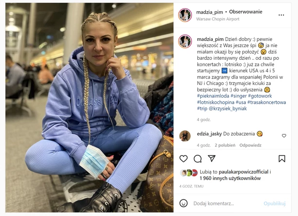 Magdalena Narożna opuszcza kraj! Gwiazda disco polo z zespołem Piękni i Młodzi poleciała koncertować do Stanów Zjednoczonych! 