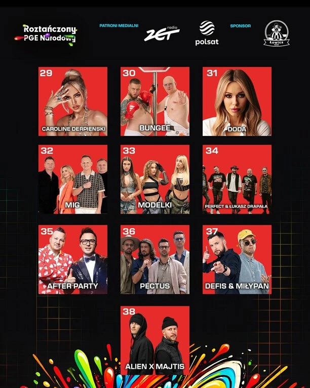 Roztańczony PGE Narodowy 2025. Harmonogram, otwarcie bram, początek, zakończenie występów