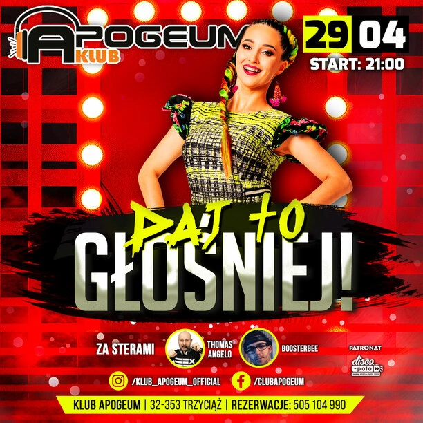 Daj To Głośniej w klubie Apogeum 29 kwietnia - najlepszy start na majówkę