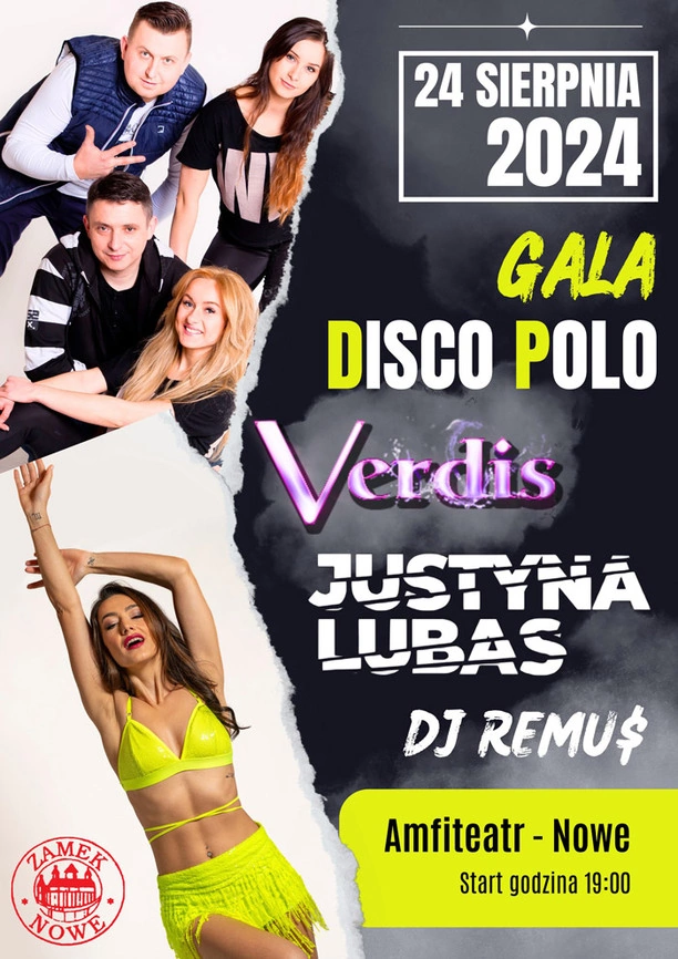 Pożegnanie Wakacji z Disco Polo: Wielka Gala w Centrum Kultury Zamek w Nowem

