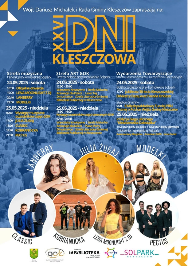 Dni Kleszczowa 2025 pełne gwiazd! Julia Żugaj, Classic, Lanberry i wielkie koncerty już w maju