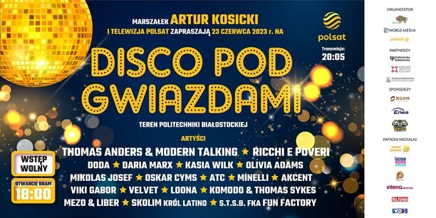 Disco Pod Gwiazdami - Białystok 2023 - Najważniejsze informacje