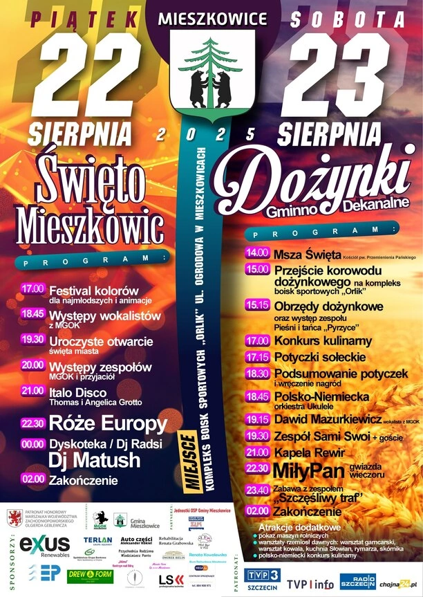 Disco polo rozbrzmi w Mieszkowicach – MiłyPan wystąpi na dożynkach 23 sierpnia