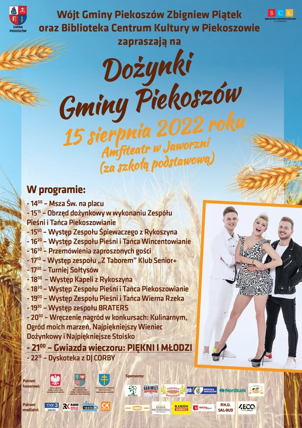 Święto Plonów z zespołem Piękni i Młodzi! Już 15 sierpnia w Jaworzni!