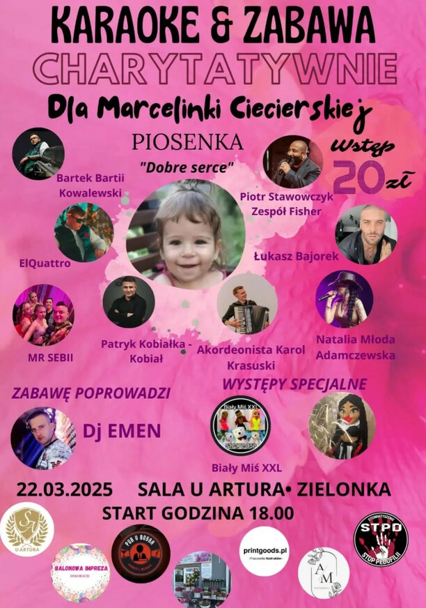 Wielkie gwiazdy disco polo wystąpią w Zielonce! Niezwykłe wydarzenie dla Marcelinki już 22 marca 2025
