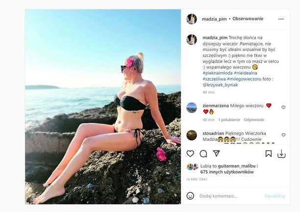 Półnaga Magda Narożna moralizuje intrenautów?! „piękno nie tkwi w wyglądzie„ apeluje!