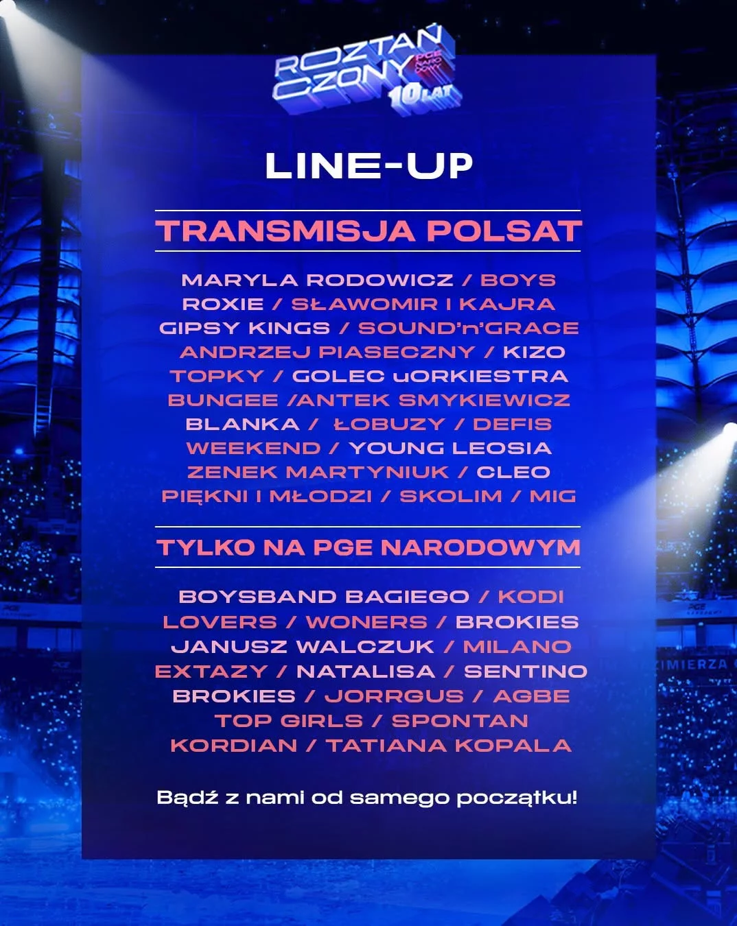 Kto w Polsacie, a kto nie? Roztańczony PGE Narodowy 2026 i lista gwiazd, których nie pokaże telewizja