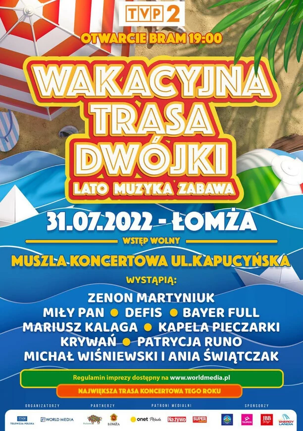 Wakacyjna Trasa Dwójki w Łomży już dziś 31 lipca! Lista zespołów, gdzie oglądać?