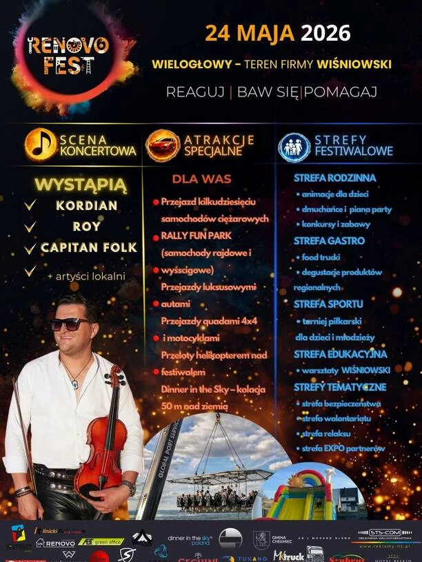 Renovo Fest 2026 w Wielogłowach z udziałem Kordiana i Roya, Capitan Folk!