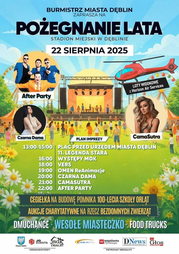 Pożegnanie lata w Dęblinie 2025 z koncertami Czarnej Damy, CamaSutry i After Party