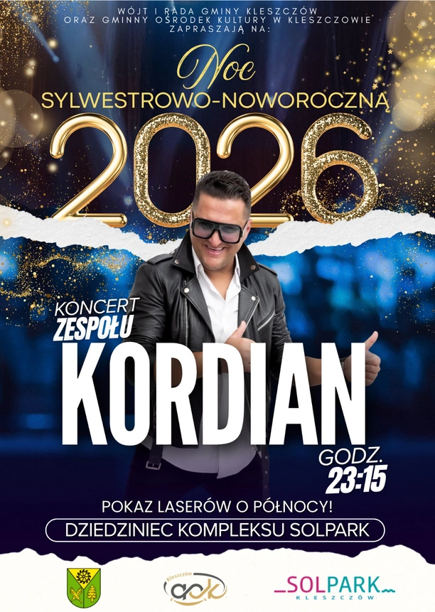 Kordian wystąpi podczas sylwestra w Kleszczowie. Najbogatsza gmina w Polsce zaprasza na koncert