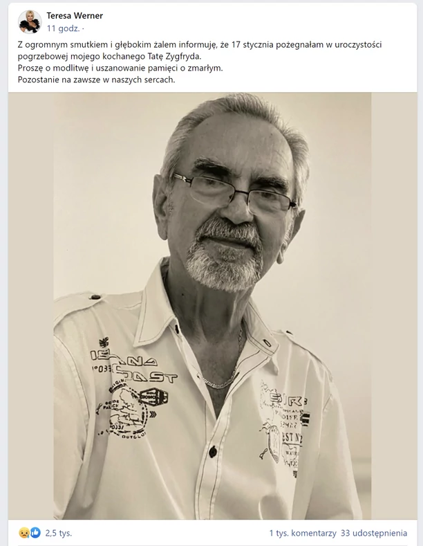 Wielki smutek w rodzinie królowej śląskich szlagierów! Teresa Werner w żałobie - podzieliła się z fanami ogromną tragedią! Internauci współczują!