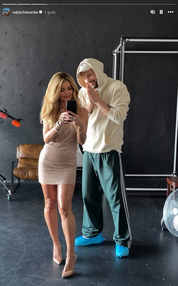 Prezenterka Polo TV Edyta Folwarska nagrywa klip do swojej debiutanckiej piosenki
