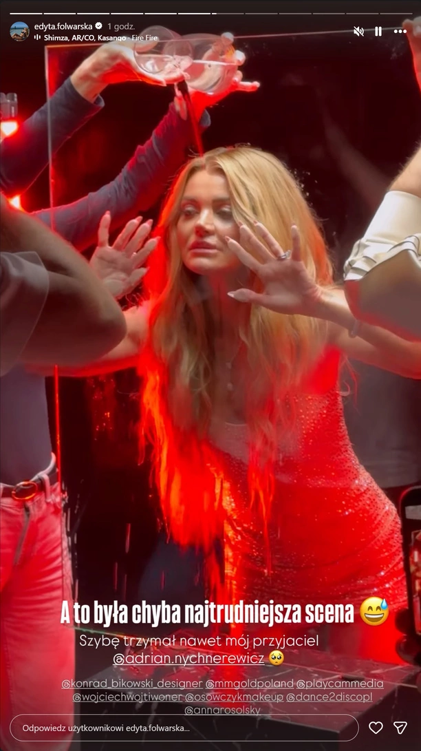 Prezenterka Polo TV Edyta Folwarska nagrywa klip do swojej debiutanckiej piosenki