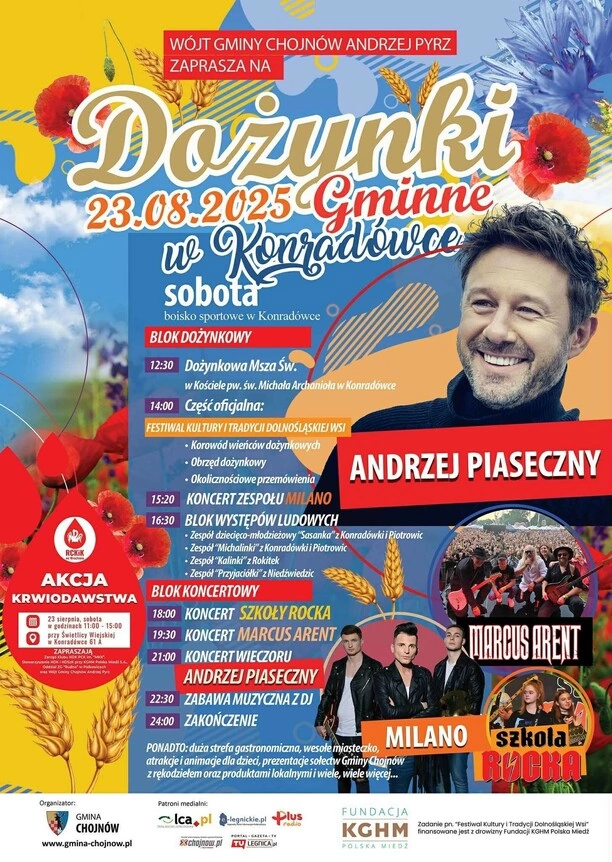 Dożynki Gminne w Konradowce 2025 z wyjątkowymi koncertami! Zespół Milano na scenie! 