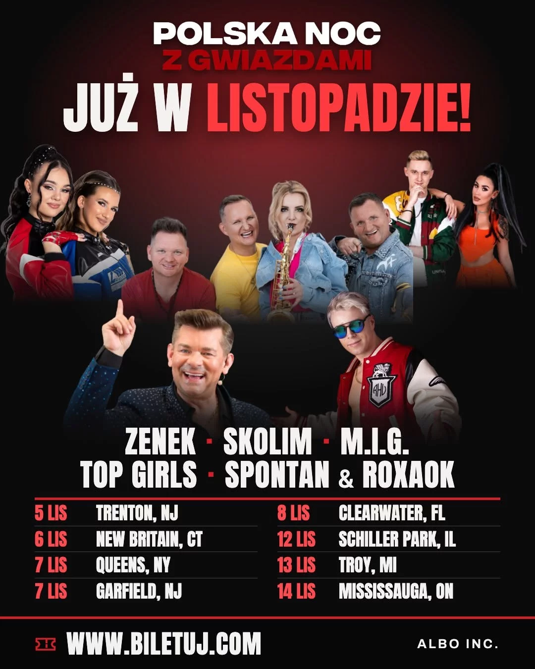 Polska Noc z Gwiazdami 2026 to osiem koncertów w USA i Kanadzie