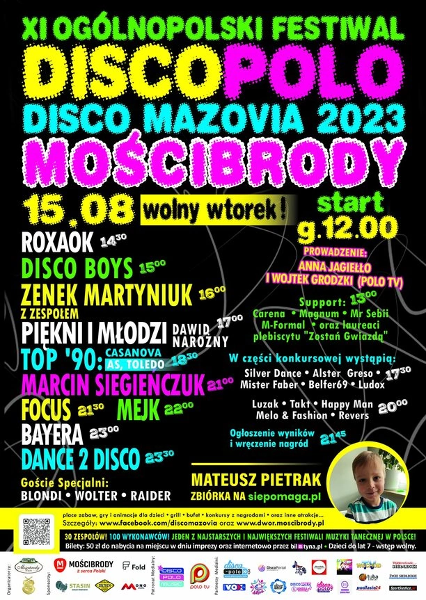 XI Ogólnopolski Festiwal Disco Polo Disco Mazovia - Mościbrody 2023 już 15 sierpnia (wtorek)! Zobaczcie kto wystąpi!