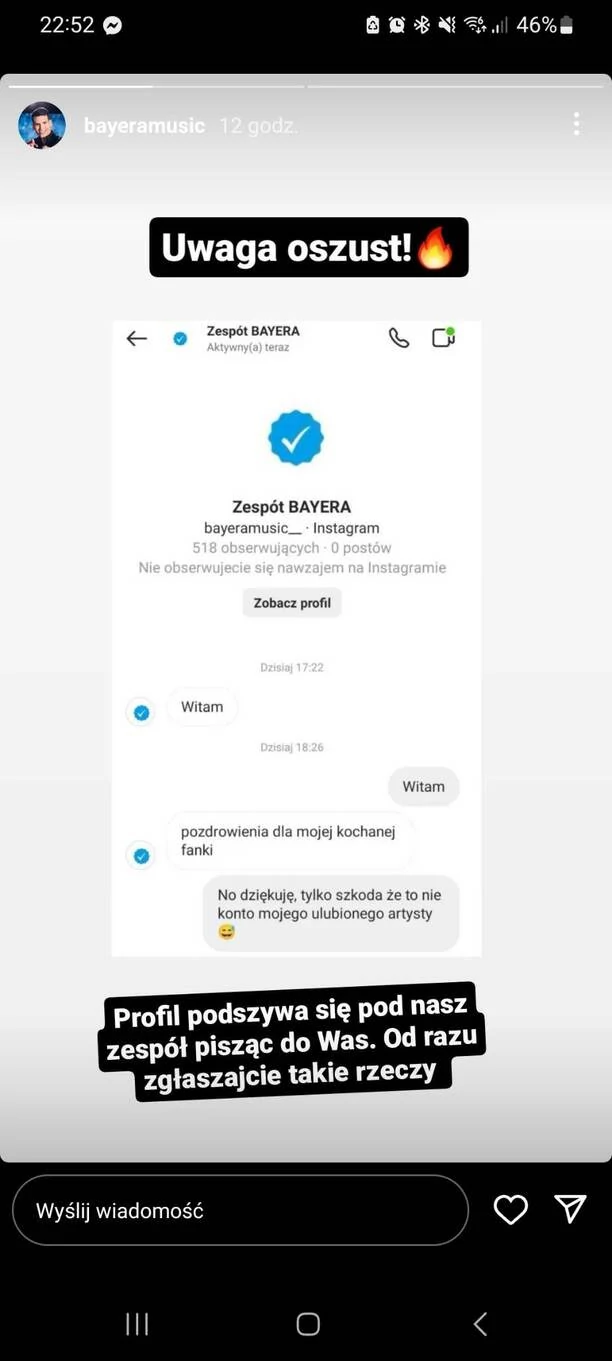 Oszust podszywa się pod gwiazdę disco polo! Skończy się to policją?