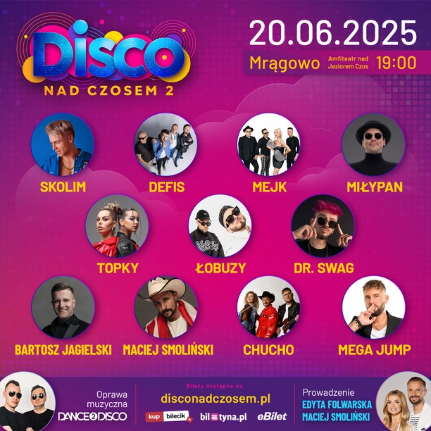 Disco nad Czosem 2025 – wielkie święto muzyki w Mrągowie 20 czerwca!
 