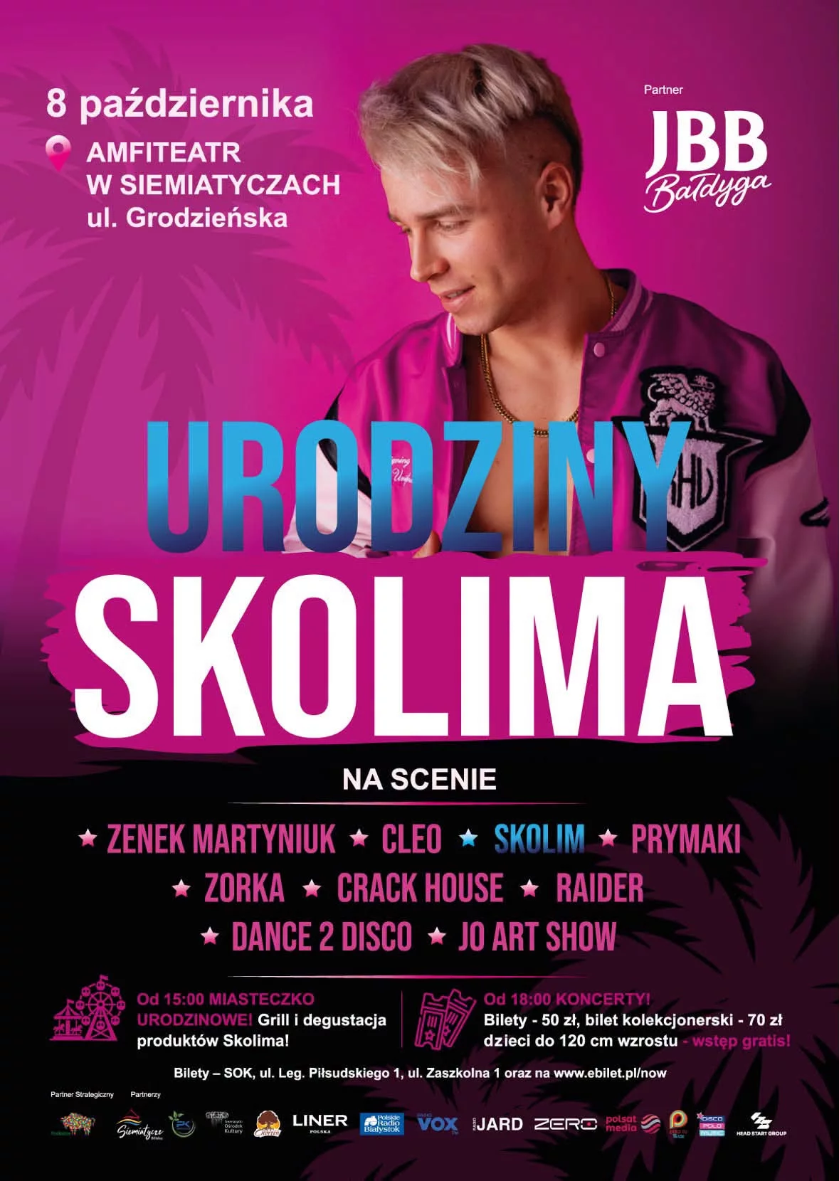 Urodziny Skolima w Siemiatyczach! Zenek Martyniuk, Cleo i Raider na jednej scenie