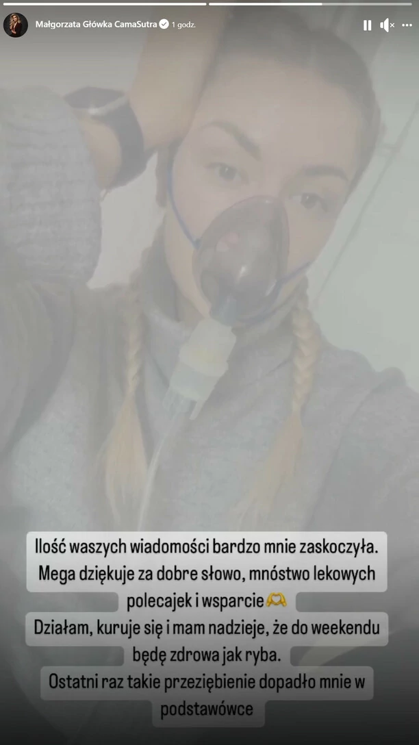 Znana wokalistka disco polo Małgorzata Główka w masce tlenowej! Zdrowie CamaSutry jest zagrożone?