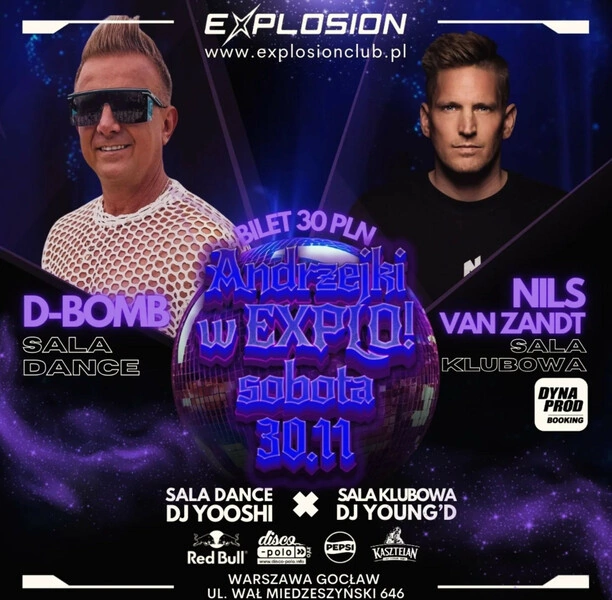 Wyjątkowe Andrzejki w Explosion – D-Bomb i Nils Van Zandt zagrają 30 listopada!