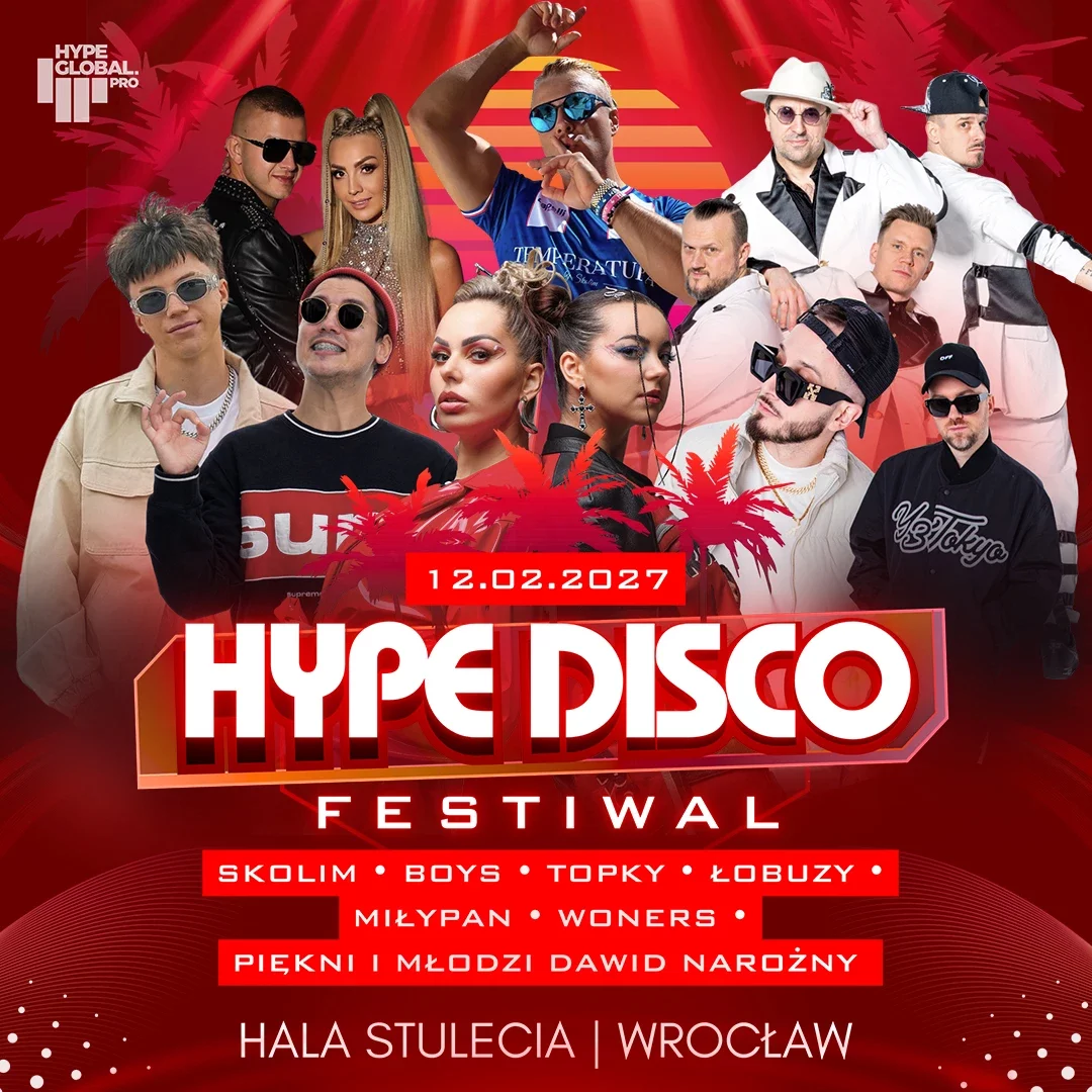 Hype Disco Festiwal we Wrocławiu w Hali Stulecia 12 lutego 2027 roku