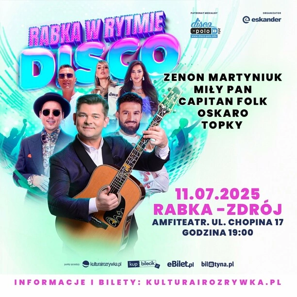 Koncert disco polo w Rabce 2025! Kto wystąpi, po ile bilety!