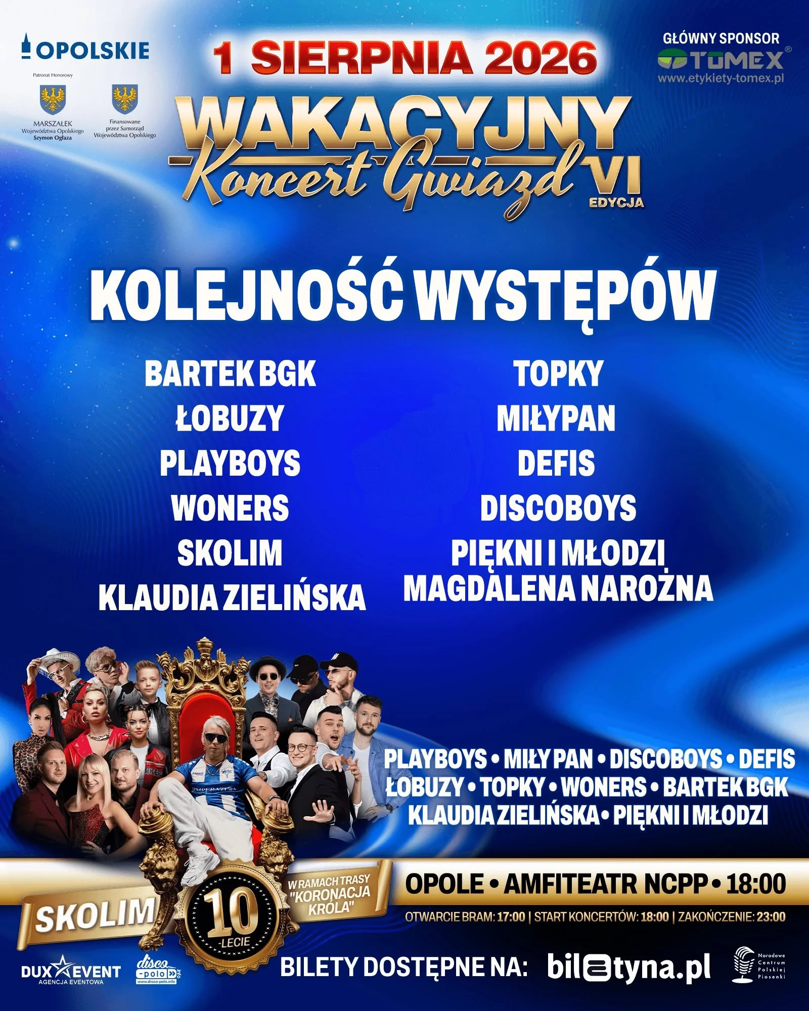 Wakacyjny Koncert Gwiazd w Opolu już 1 sierpnia. Znamy kolejność występów
