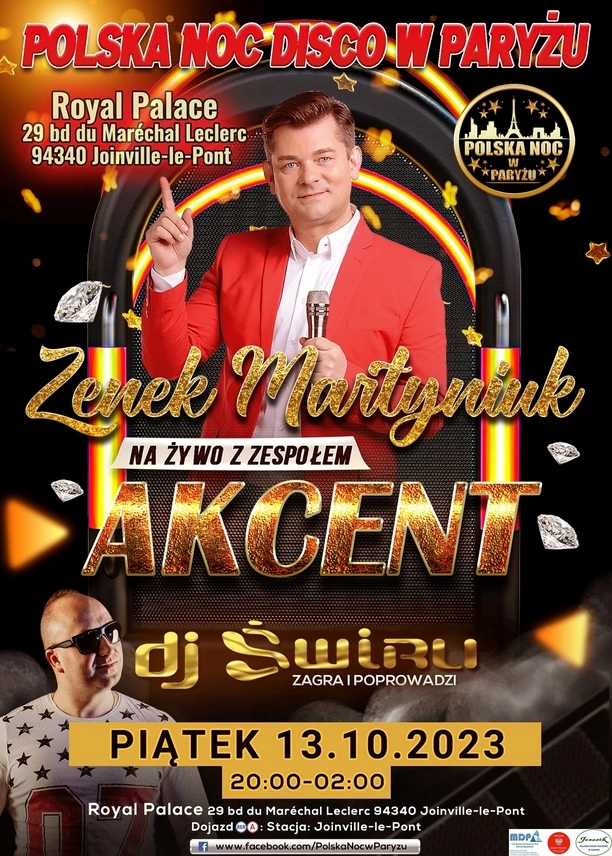 Polska Noc Disco w Paryżu! Wystąpi Zenon Martyniuk już 13 października