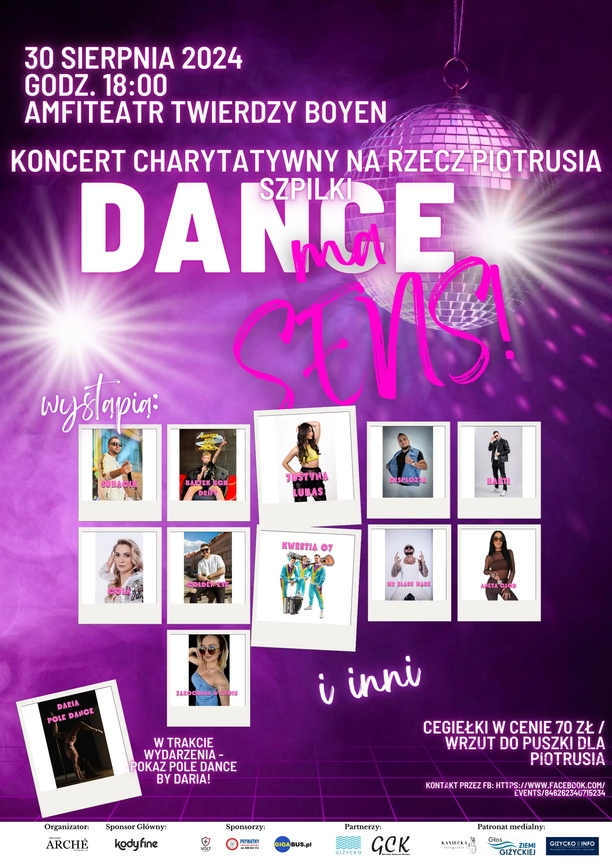 Koncert Charytatywny ”Dance ma sens” na rzecz Piotrusia! Zagrają gwiazdy disco polo i nie tylko! 