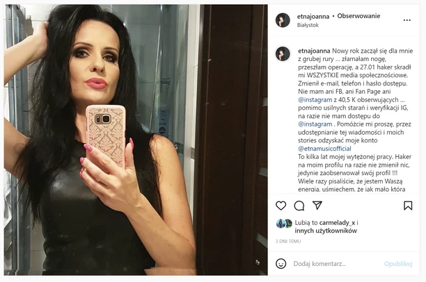 Dramat popularnej wokalistki disco polo! Gwiazda padła ofiarą poważnego przestępstwa! Etna Joanna Kaczanowska została okradziona!