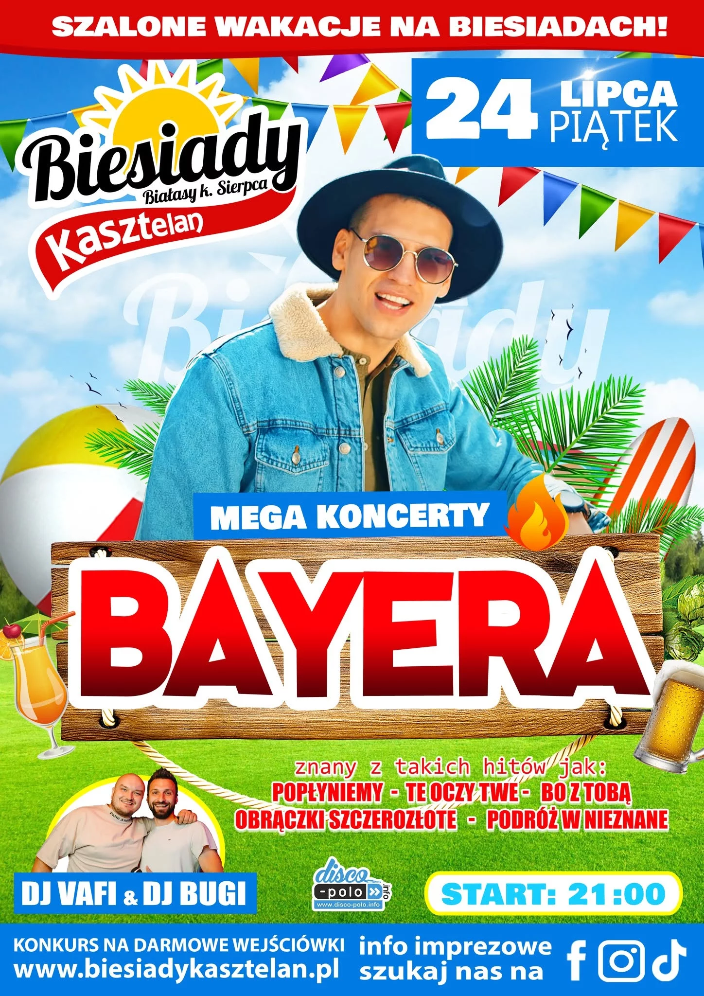 Koncert zespołu Bayera 24 lipca w Biesiadach Kasztelan