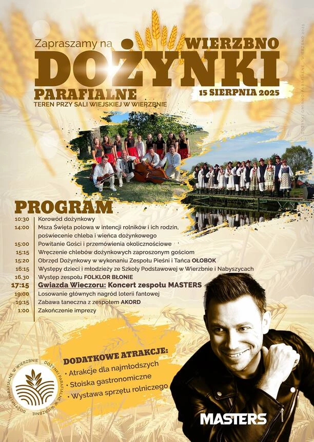 Koncert zespołu Masters! Dożynki w Wierzbnie zapowiadają się wyjątkowo

