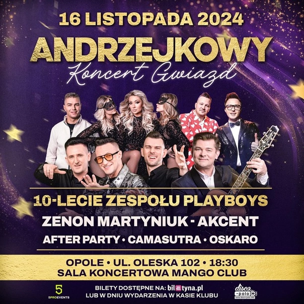 Andrzejkowy Koncert Gwiazd 2024 w Opolu: Sprawdź, kto wystąpi i gdzie kupić bilety!