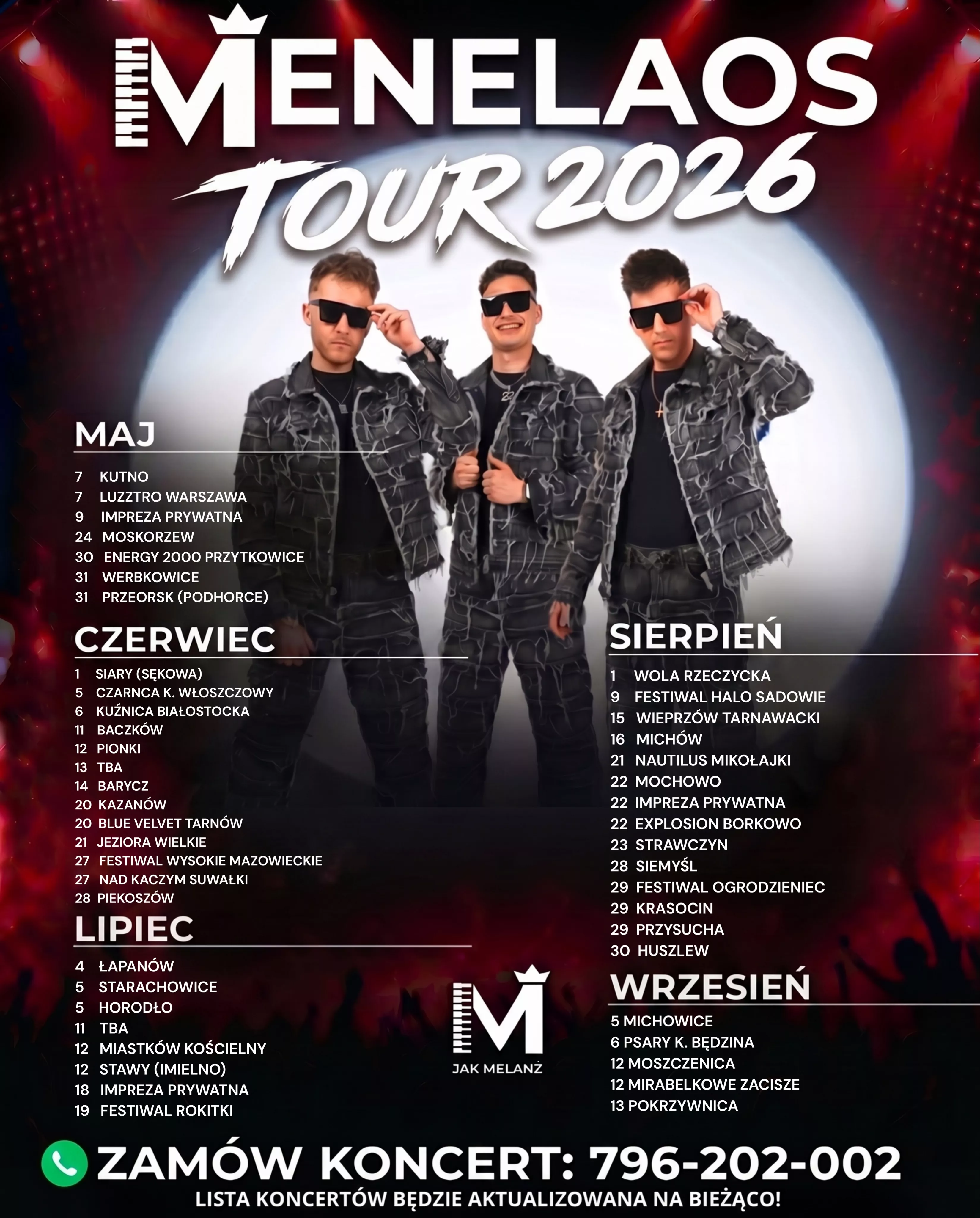 Gdzie zagra Menelaos w 2026 roku? Trio z disco polo pokazało rozkład trasy